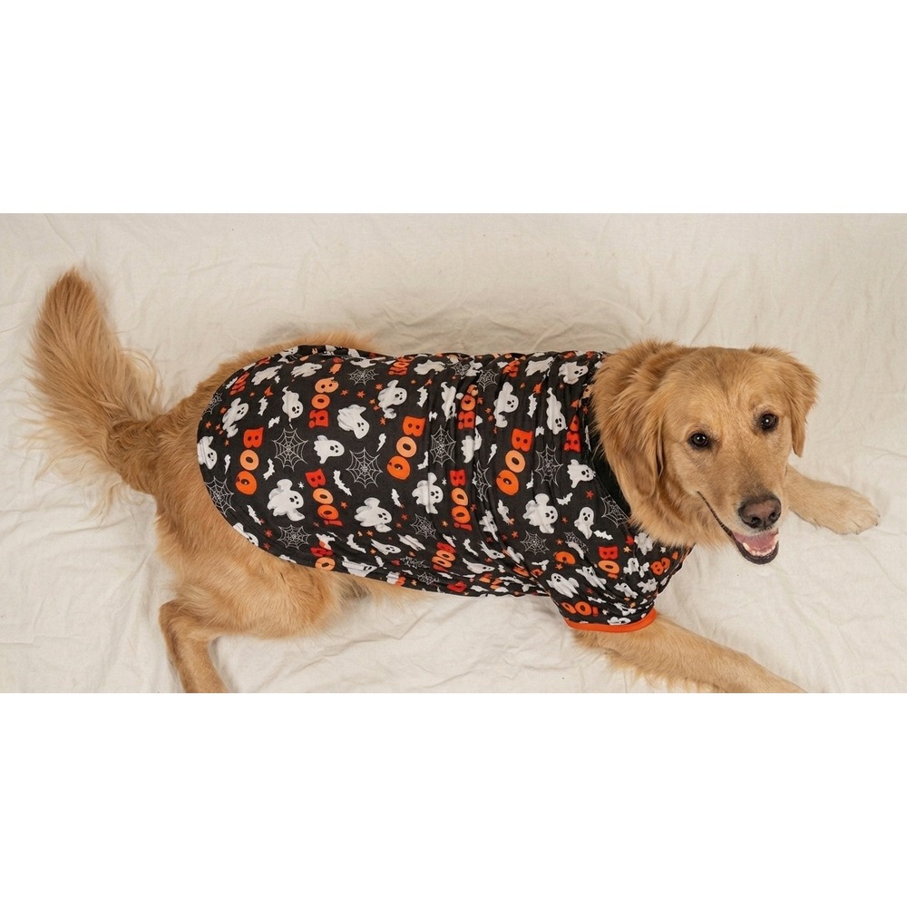 DogMom Halloween Dog Shirt Ghosts & Boo Print Size 2XL